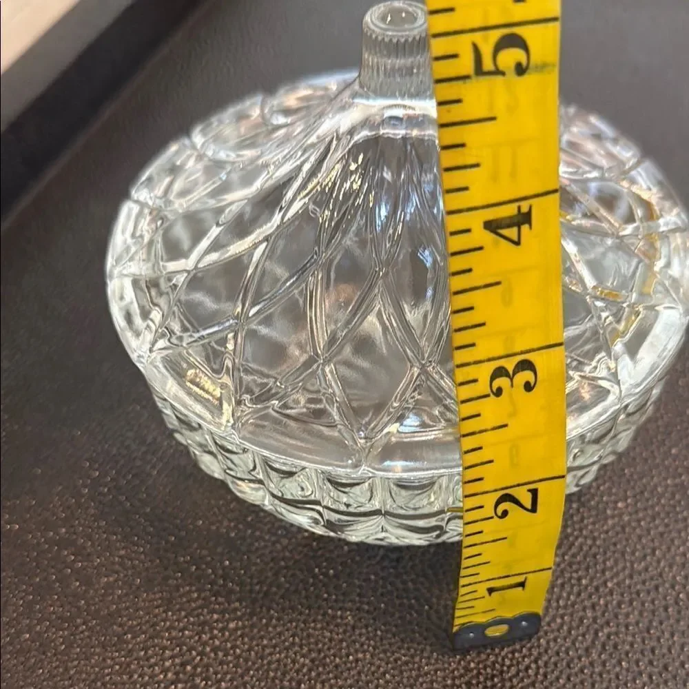 Elegant Glass Candy Dish or Trinket Box